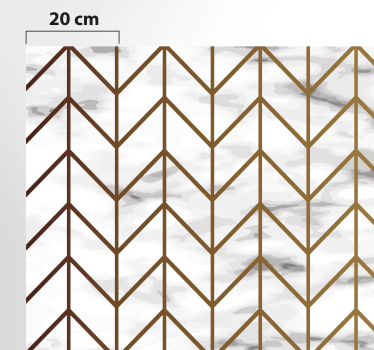 Marmeren in grijs met goud vinyl vloerkleed keuken - TenStickers