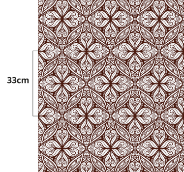 Vinyl tapijt tegels bruine bloemen - TenStickers
