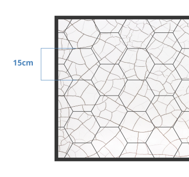 Gebarsten steenpatroon vinyl tapijt geometrisch - TenStickers