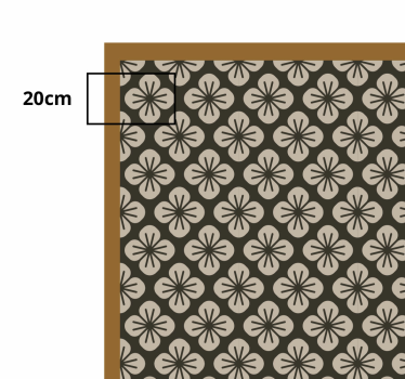 Geometrische bloemmotief vinyl tapijt geometrisch - TenStickers