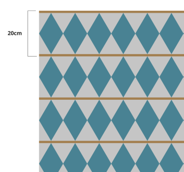 Zweden design geometrisch vinyl vloerkleed keuken - TenStickers
