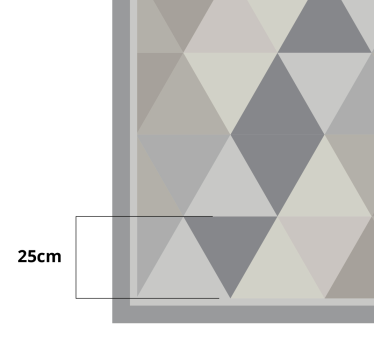 Driehoekige grijze harmonie vinyl tapijt geometrisch - TenStickers