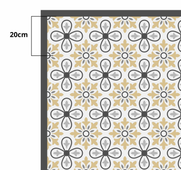 Bloemen geometrische harmonie vinyl tapijt geometrisch - TenStickers