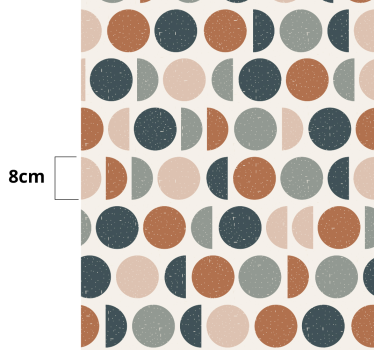 Retro stippenpatroon vinyl tapijt geometrisch - TenStickers