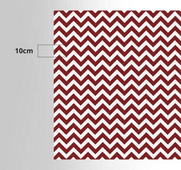 Rode chevronstijl vinyl tapijt geometrisch - TenStickers