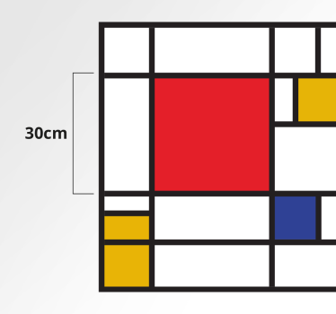 Moderne vinyl tapijt Mondriaan kunst - TenStickers