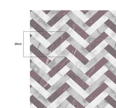 Overlay met chevronpatroon vinyl tapijt geometrisch - TenStickers