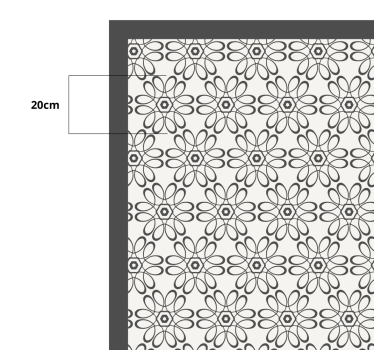 Loper met bloemenpatroon vinyl tapijt bloemen en planten - TenStickers