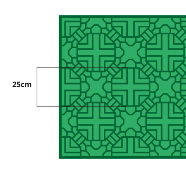 Vinyl tapijt geometrisch groen patroon - TenStickers