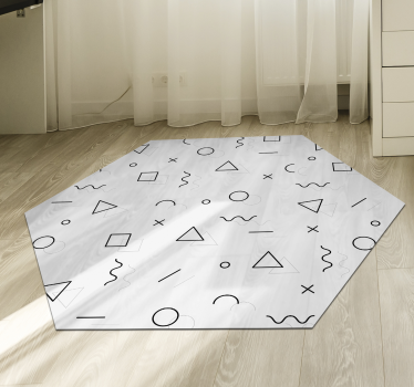 Abstracte geometrie vinyl tapijt geometrisch - TenStickers