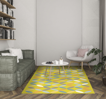 Abstracte geometrische compositie vinyl tapijt geometrisch - TenStickers