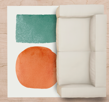 Abstracte segmenten vinyl tapijt woonkamer - TenStickers