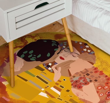 Abstracte wereld omhelzing vinyl tapijt wereldkaart - TenStickers
