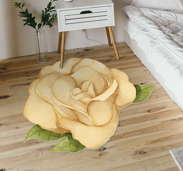 Bloemencontour vinyl tapijt bloemen en planten - TenStickers