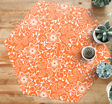 Bloemenornament vinyl tapijt bloemen en planten - TenStickers