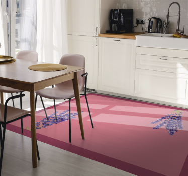 Bloemige lavendelaccenten vinyl tapijt bloemen en planten - TenStickers