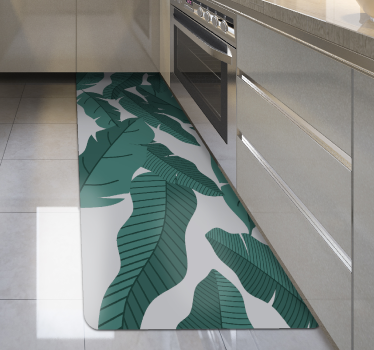 Botanisch bladontwerp vinyl tapijt bloemen en planten - TenStickers