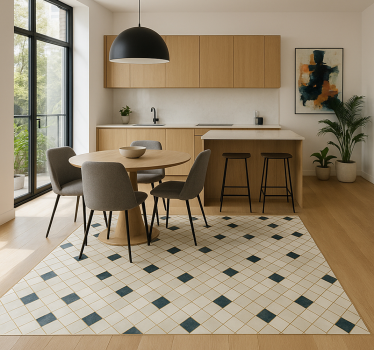 Cementtegels grijze tinten vinyl tapijt woonkamer - TenStickers