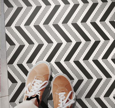 Chevron-intriges vinyl tapijt geometrisch - TenStickers