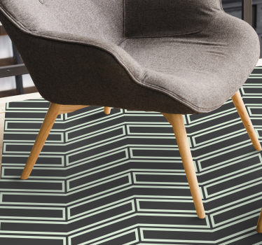 Chevron-lijnen vinyl tapijt geometrisch - TenStickers