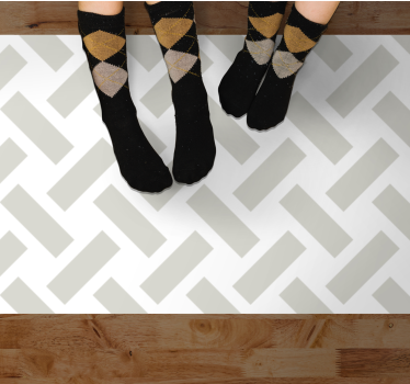 Chevron-patroon vinyl tapijt geometrisch - TenStickers