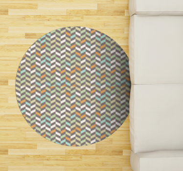 Chevron spectrumcirkel vinyl tapijt geometrisch - TenStickers
