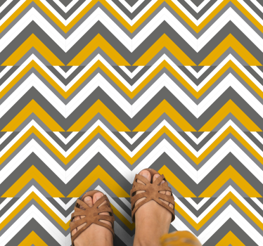 Chevron streepmotief vinyl tapijt geometrisch - TenStickers