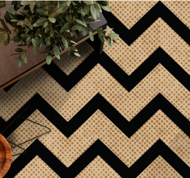 Chevron-textuur vinyl tapijt geometrisch - TenStickers