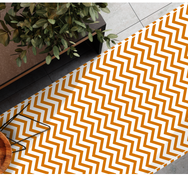 Chevronmotief bedel vinyl tapijt geometrisch - TenStickers
