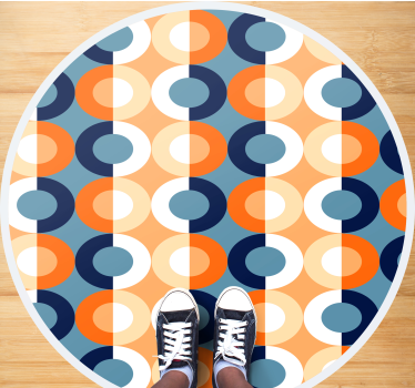 Circulaire geometrie vinyl tapijt geometrisch - TenStickers
