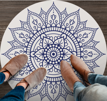 Cirkelvormig mandala Vinyl tapijt woonkamer - TenStickers