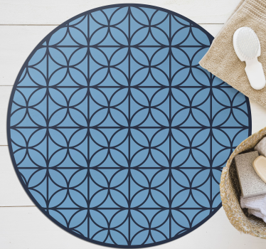 Cirkelvormige geometrische vinyl tapijt geometrisch - TenStickers