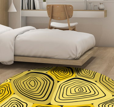 Concentrische abstractie vinyl tapijt geometrisch - TenStickers