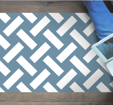 Contrasterende chevron vinyl tapijt geometrisch - TenStickers