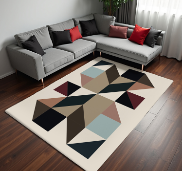 Decor met geometrische vormen vinyl tapijt geometrisch - TenStickers