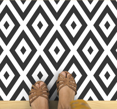 Diamant arrangement vinyl tapijt geometrisch - TenStickers