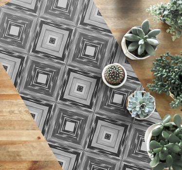 Diamant illusie vinyl tapijt geometrisch - TenStickers