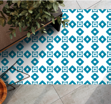 Diamant motief vinyl tapijt geometrisch - TenStickers