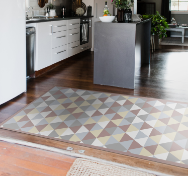 Driehoekig kleurenpalet vinyl tapijt geometrisch - TenStickers