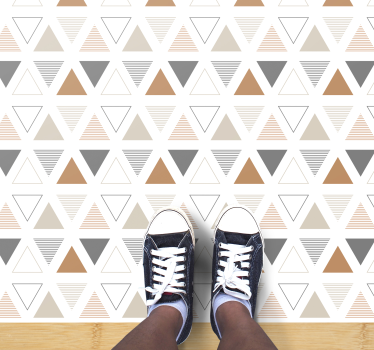 Driehoekig patroonontwerp vinyl tapijt geometrisch - TenStickers