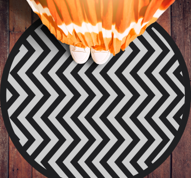 Dynamisch chevronpatroon vinyl tapijt geometrisch - TenStickers