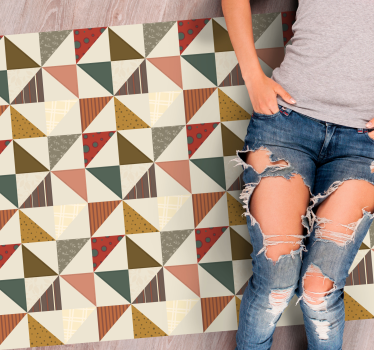 Eclectische geometrische vormen vinyl tapijt  - TenStickers