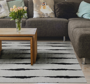Elegant gestreept design vinyl tapijt woonkamer - TenStickers