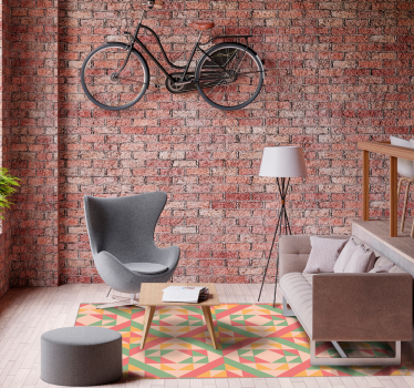 Ensemble met geometrisch patroon vinyl tapijt - TenStickers