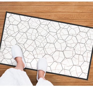 Gebarsten steenpatroon vinyl tapijt geometrisch - TenStickers