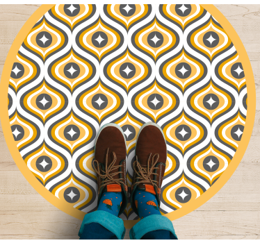 Gebogen juweelpatroon vinyl tapijt geometrisch - TenStickers