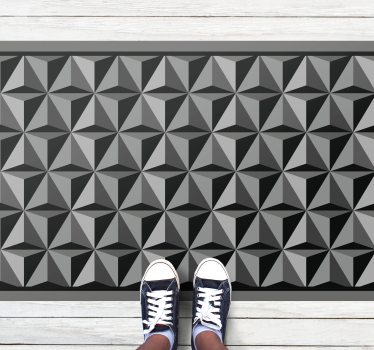 Geometrisch 3d patroon vinyl tapijt  - TenStickers
