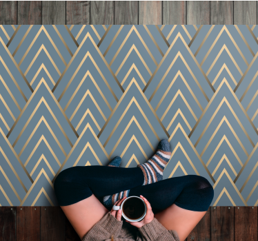 Geometrisch Chevron-patroon vinyl tapijt - TenStickers