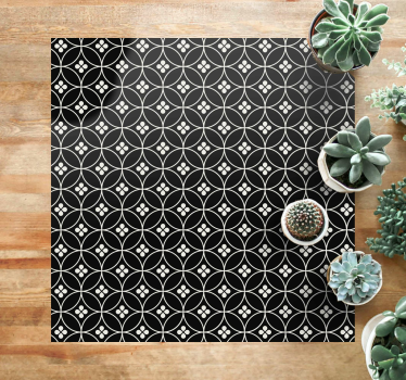 Geometrisch cirkelpatroon vinyl tapijt  - TenStickers