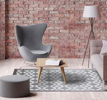 Geometrische diamanten vinyl tapijt woonkamer - TenStickers